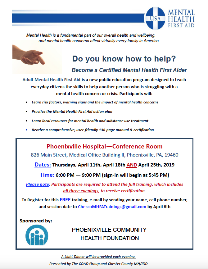 new - Phoenixville Community Health Foundation : Phoenixville Community  Health Foundation